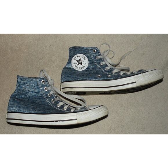 Converse Chuck Taylor All Star Women’s Size 10 Sneakers Shoes Blue Silver Mix - Picture 2 of 5